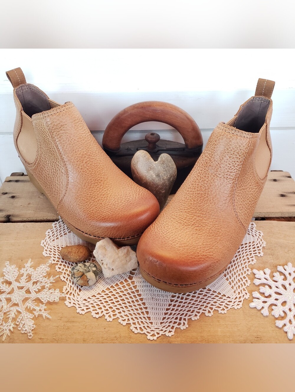 Dansko FRANKIE Honey Pro Clog Bootie Chelsea Ankle Burnished Boho 36 37 38 39 40 - Picture 5 of 16